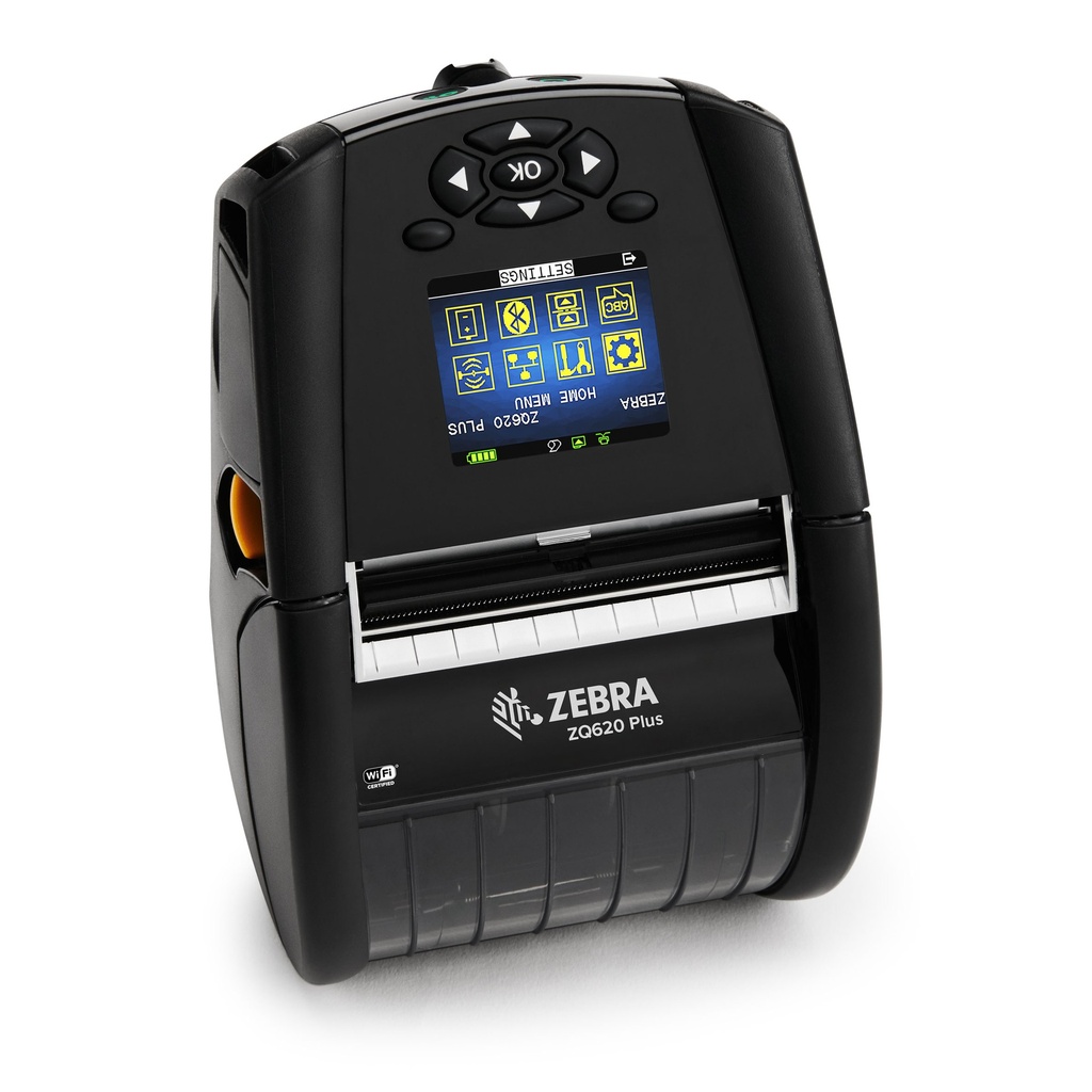 [ZQ62-AUXAE14-00] Zebra ZQ620 Plus (Material estándar (con soporte), Bluetooth 5.x, Wi-Fi 6 (802.11ax), Batería estándar)