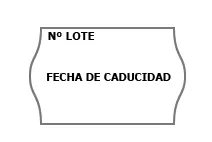 [10000000191] ROLLO ETIQ. EMC-1426 26X16 R1200 40R. ESTUCHE "Nº LOTE  /  FECHA DE CADUCIDAD"